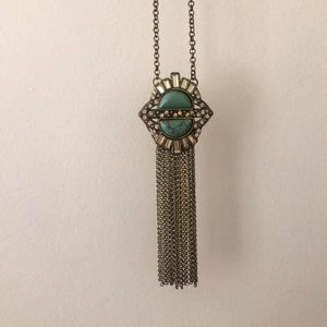 Vintage Turquoise and Rhinestone necklace